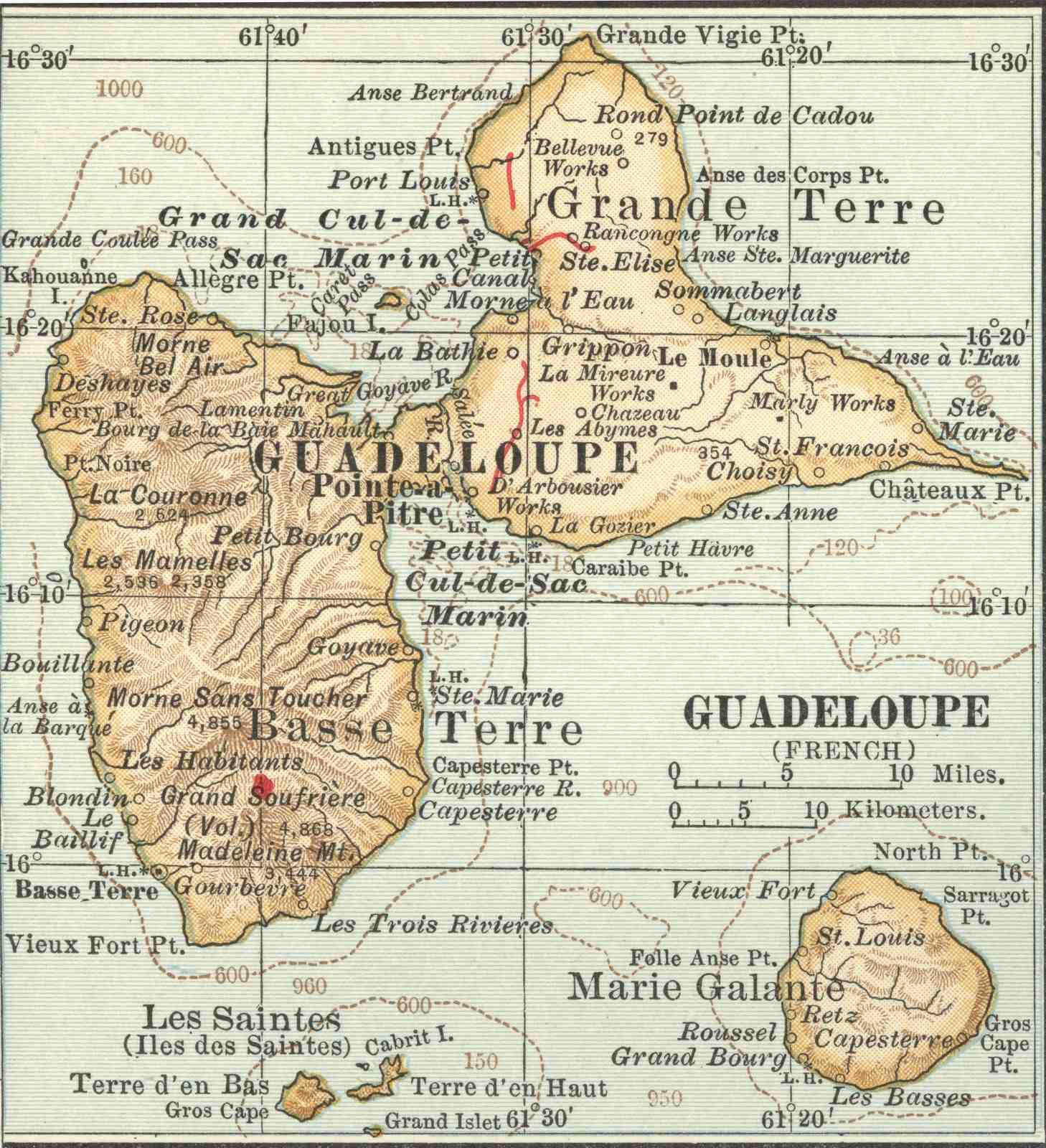 Pourquoi Grande-Terre et Basse-Terre en Guadeloupe ?